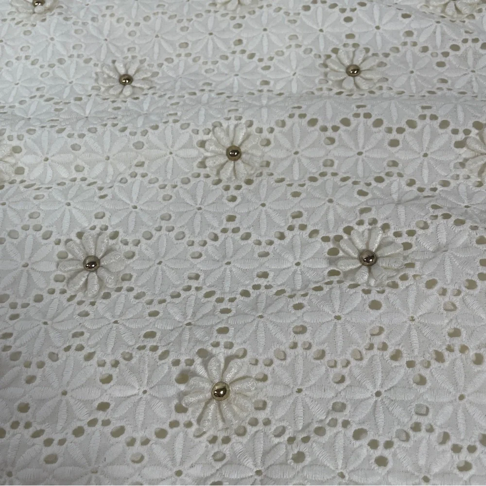 Talbots cream eyelet Skirt